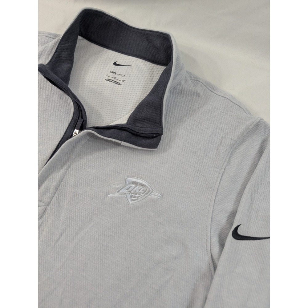 Nike Golf OKC Oklahoma City Thunder Quarter Zip Small Performance Dri Fit Gray